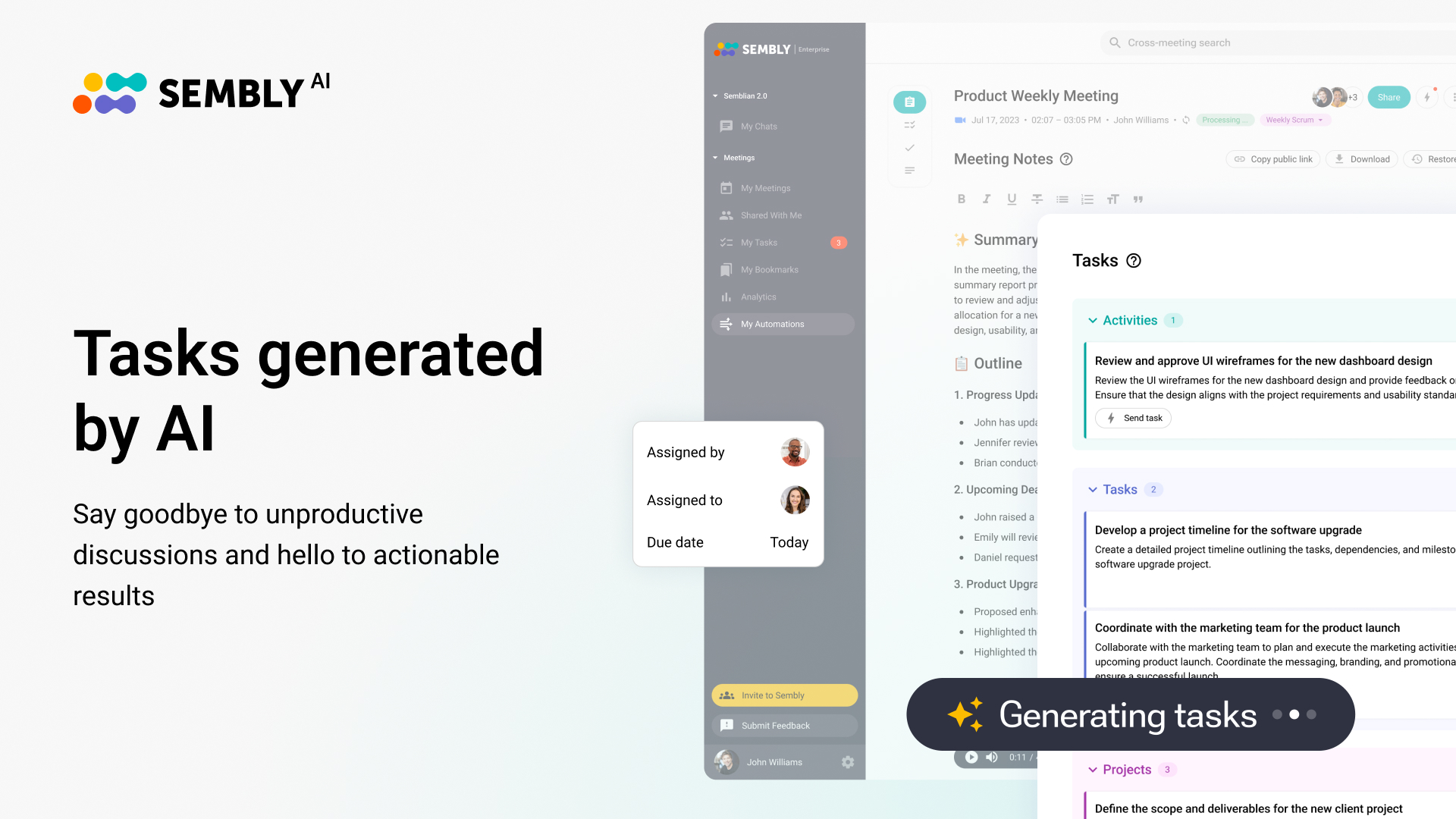 How Sembly Can Simplify Post-Meeting Workflows