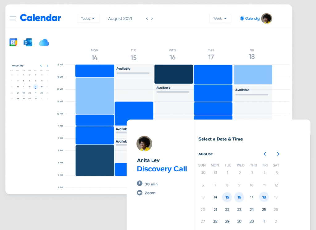 An Image Showing Calendly as an AI Tool for Consultants