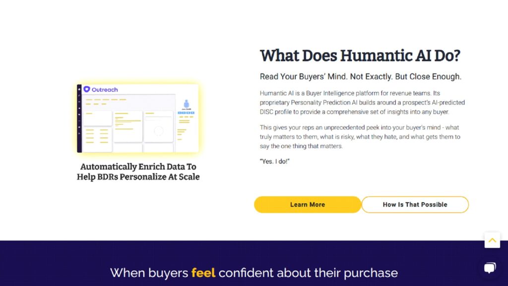 AI Sales Tool - Humantic.AI