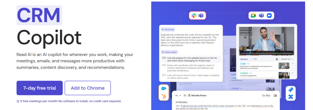 Read AI is a multifaceted tool that provides meeting transcriptions - Sembly