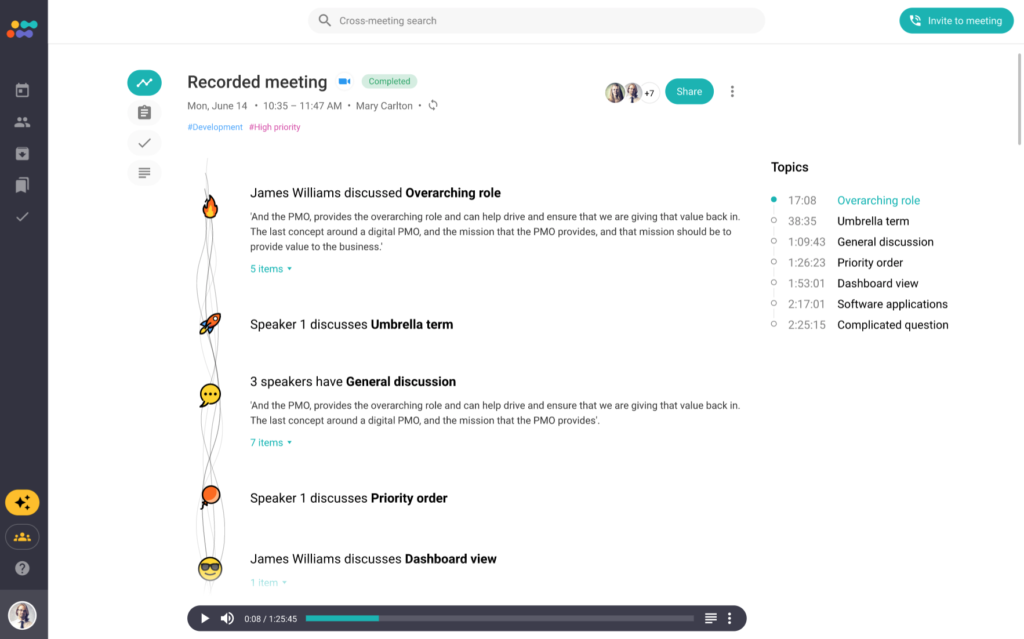 Sembly Professional GlanceView feature