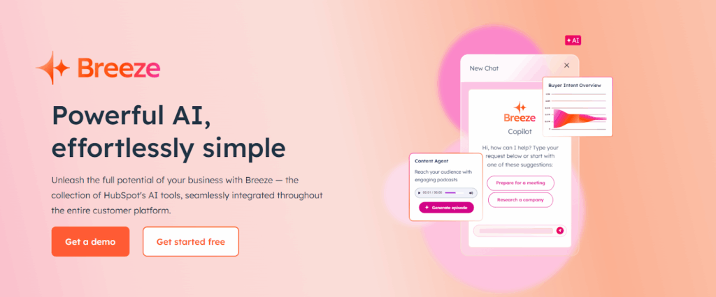 Breeze AI as Option Two of Top AI Sales Tools