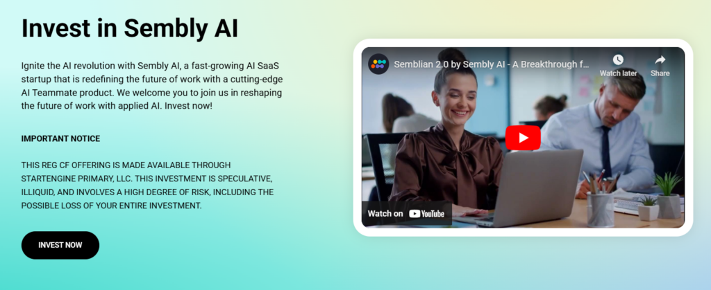 Start Your AI Startup Investment Journey with Sembly
