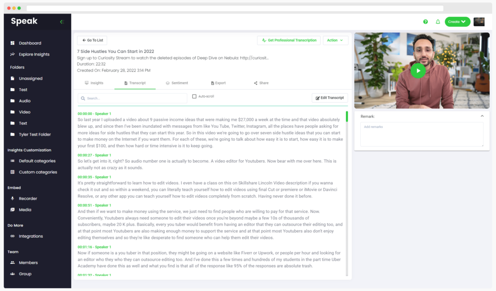 Speak AI as an Example of AI for Market Research