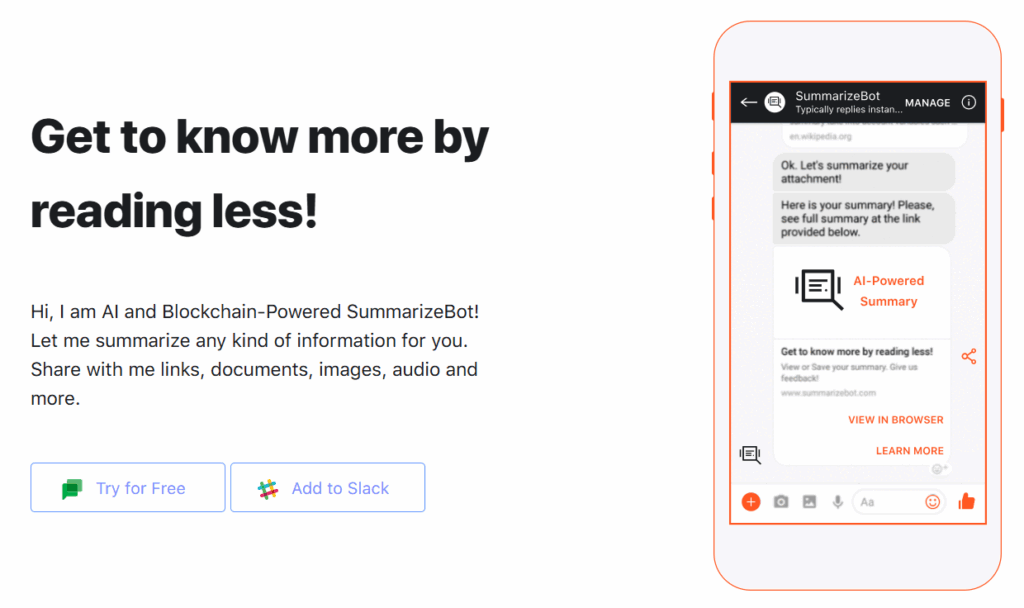 SummarizeBot I Document & Article Summarizer - Sembly AI