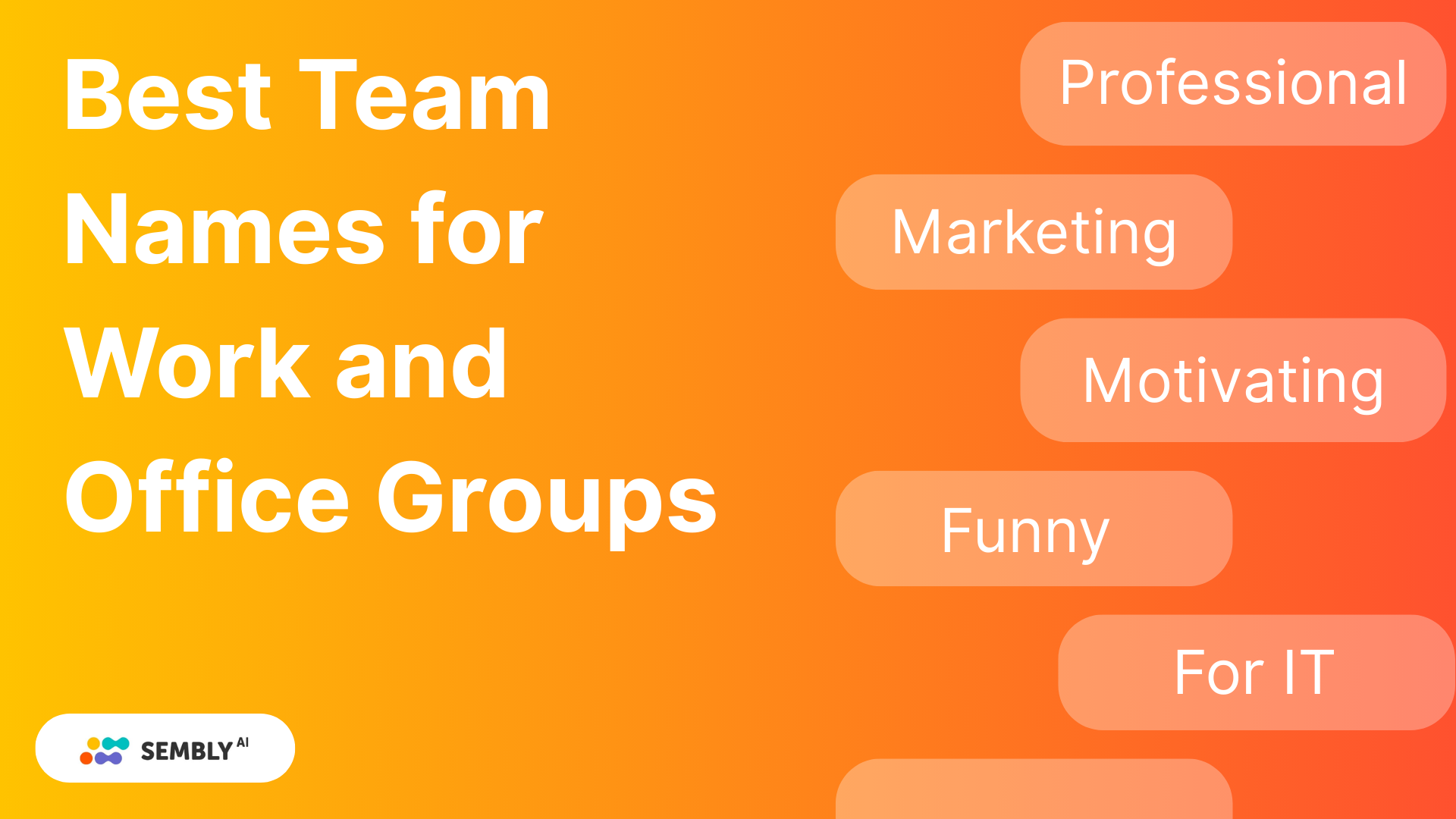 100+ Best Team Names for Work and Office Groups
