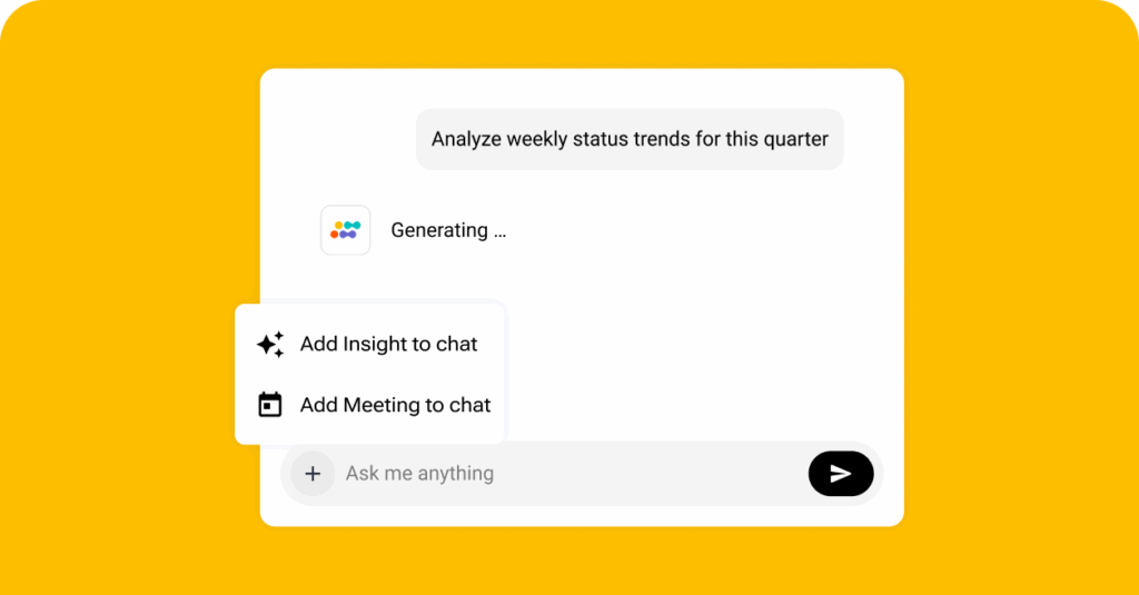 AI chat across multiple meetings - Chat with Semblian 2.0 to analyze meetings, trends, and updates, helping you identify gaps and forecast project outcomes.