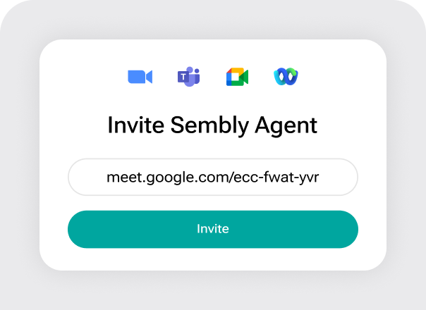 Before the meeting - Skip calendar sync - Invite Sembly to future or ongoing meetings, or record in-person meetings using your mobile phone.