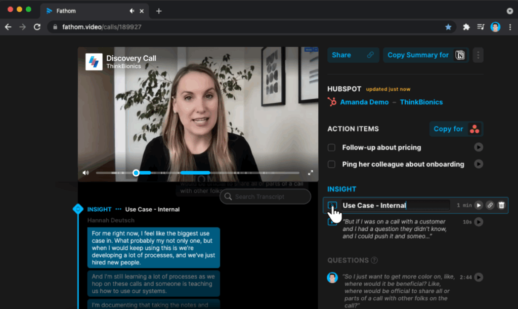 Best AI Note-Taker Tools - Fathom as option four