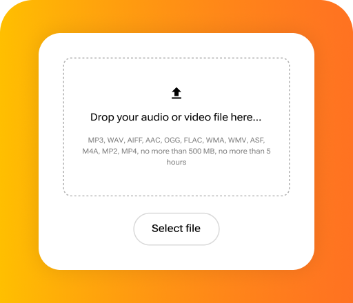Must-have features for all your meetings - Upload existing audio files - Easily upload audio files to generate a transcript, meeting-notes, and insights for pre-recorded meetings.