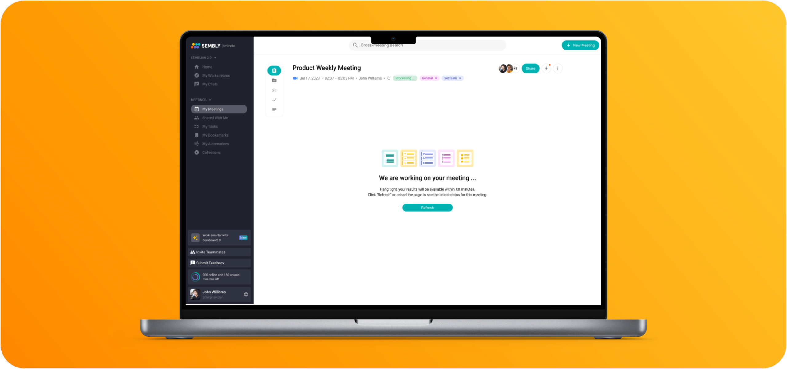 Auto-notes - Sembly's AI transcriptions make note-taking redundant, providing seamless meeting records for teams of all sizes. - Boost meetings with Sembly AI, turning conversations into valuable outcomes with transcription and insights for better collaboration.