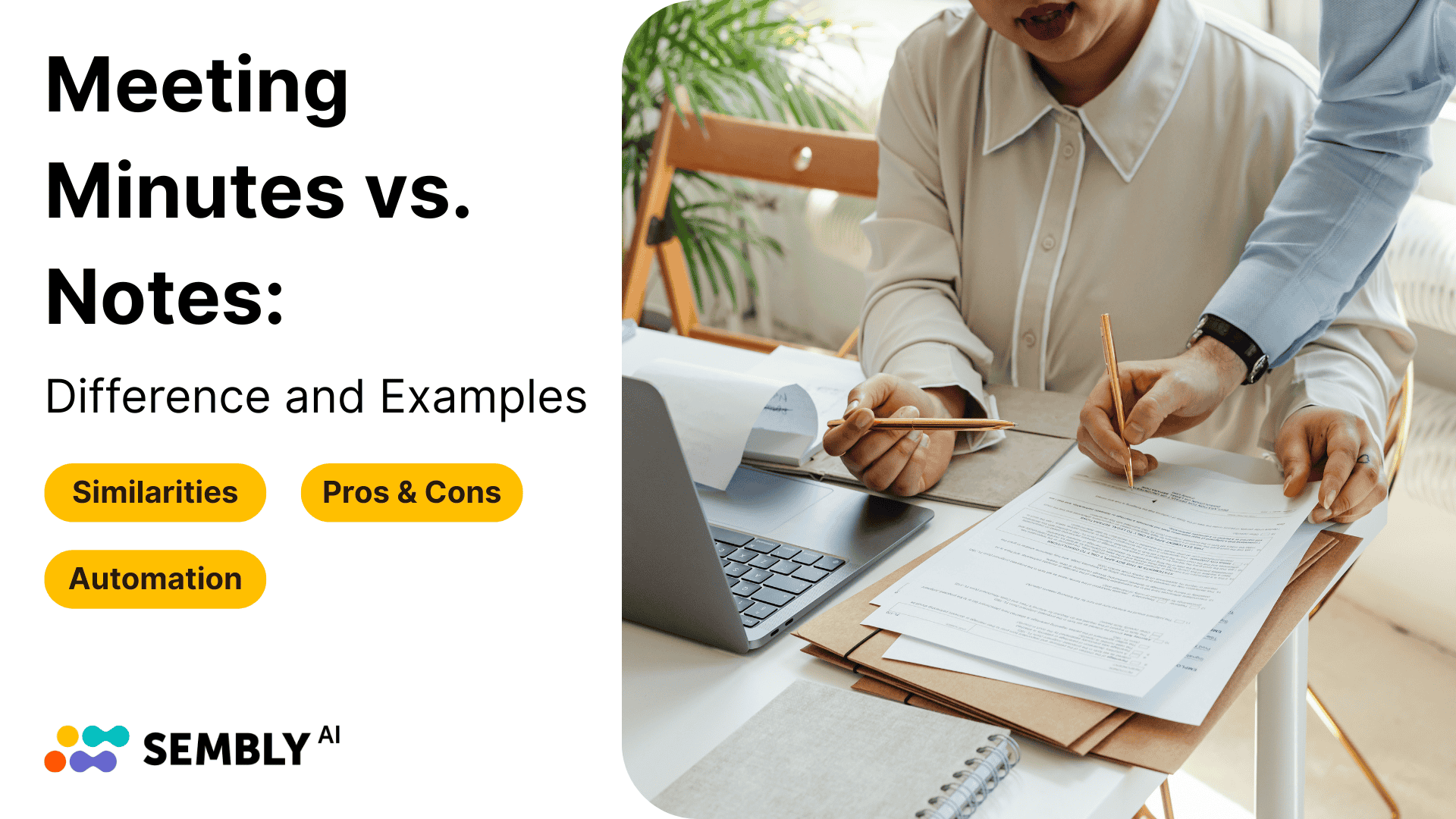 Meeting Minutes vs. Notes Difference and Examples - Banner Image
