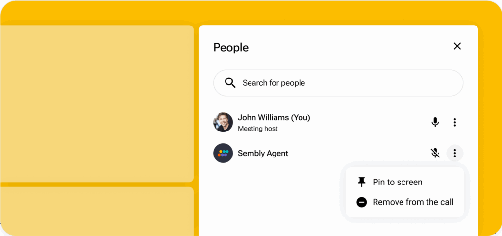 Disconnect - Sembly Ai - Use "stop" in Sembly or remove Sembly Agent from the call via your platform.