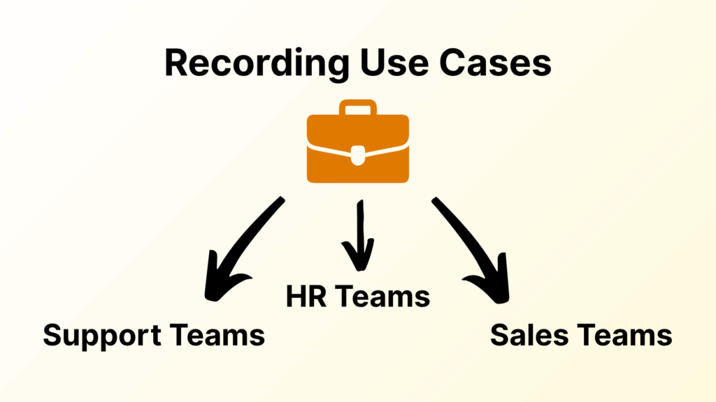 Use Cases of Meeting Recordings