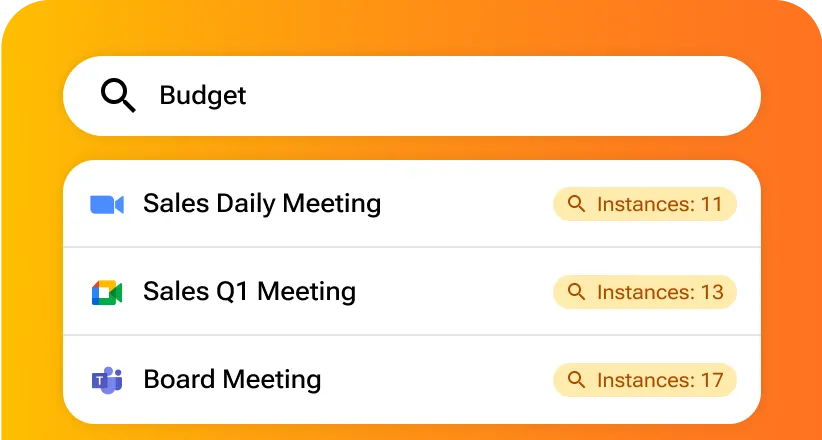 Advanced search - Aggregate discussions across all major conference platform in one searchable, shareable, and secure data store.