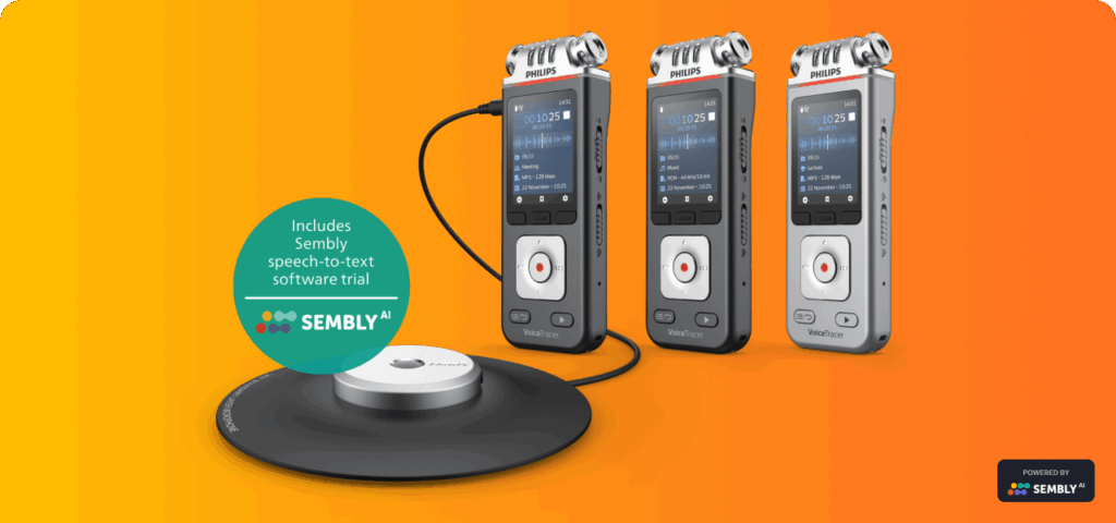 High-quality audio recorders combined with AI technology - Philips VoiceTracer Audio Recorder DVT4115, DVT6115 and DVT8115