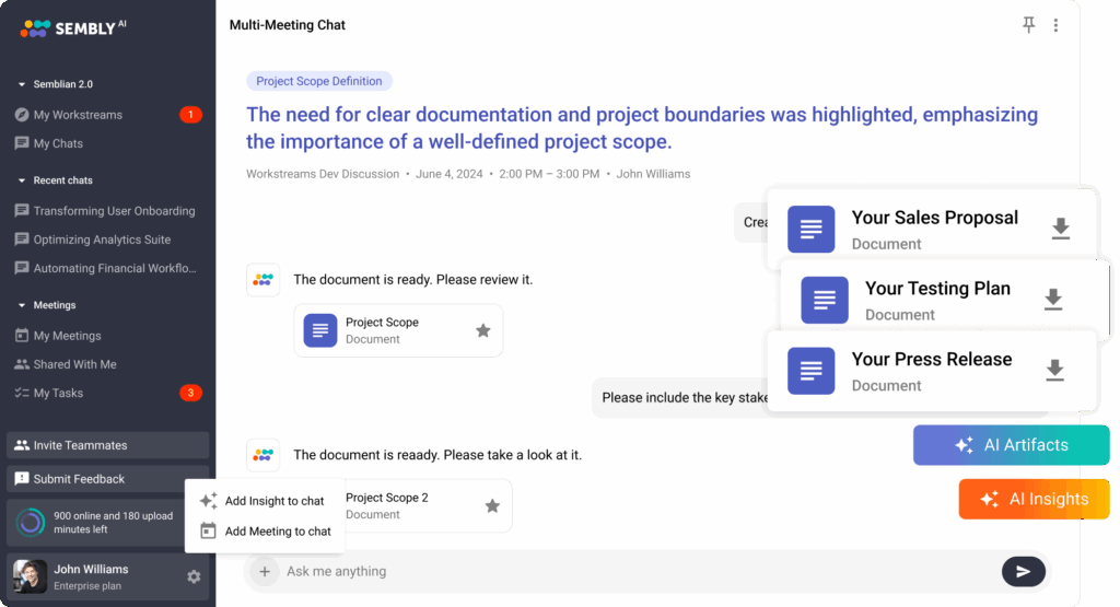Top Conversational AI Tools for Sales Teams - Sembly AI as Option One