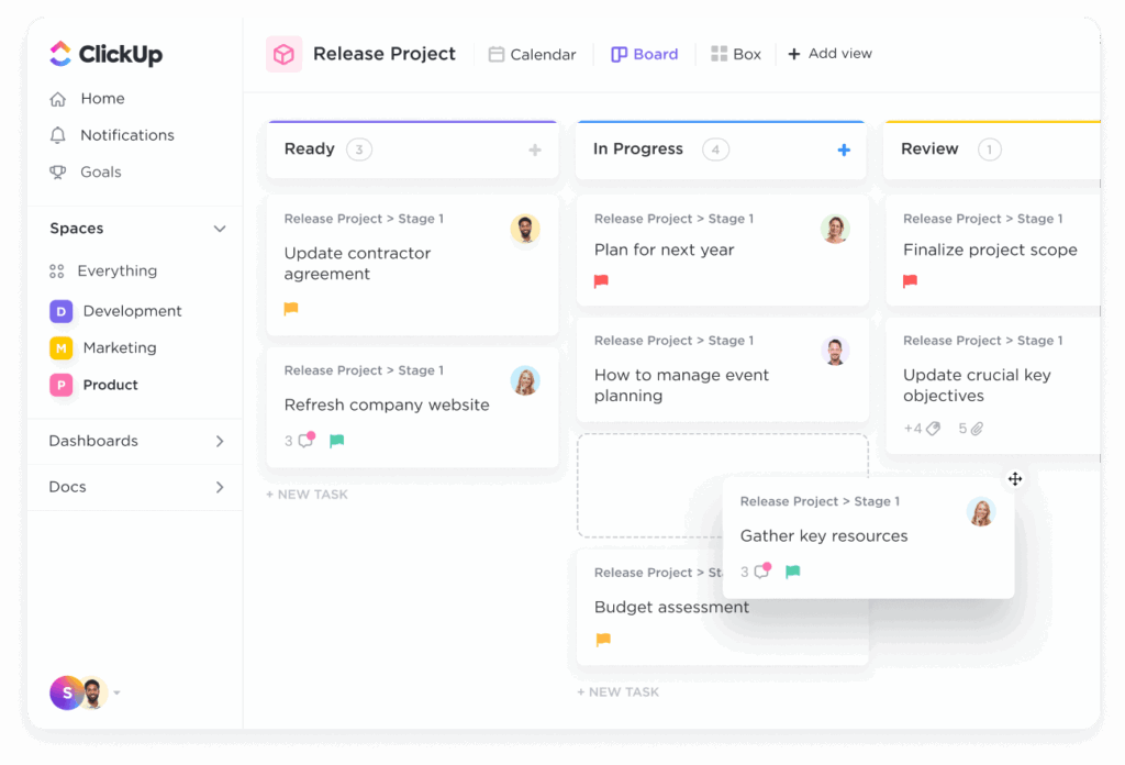 ClickUp Project Management Interface for Marketing Agencies