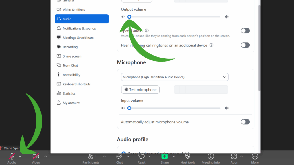 Steps How to Decrease Audio Output in Zoom Client