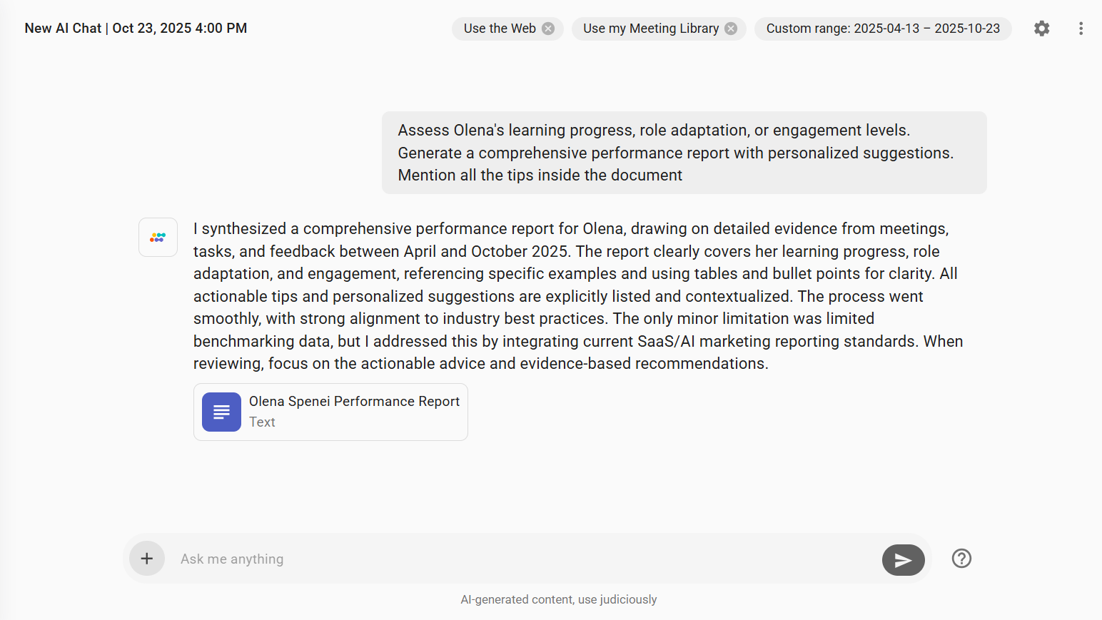 An Image Showing How Sembly Automates Employee Progress Report