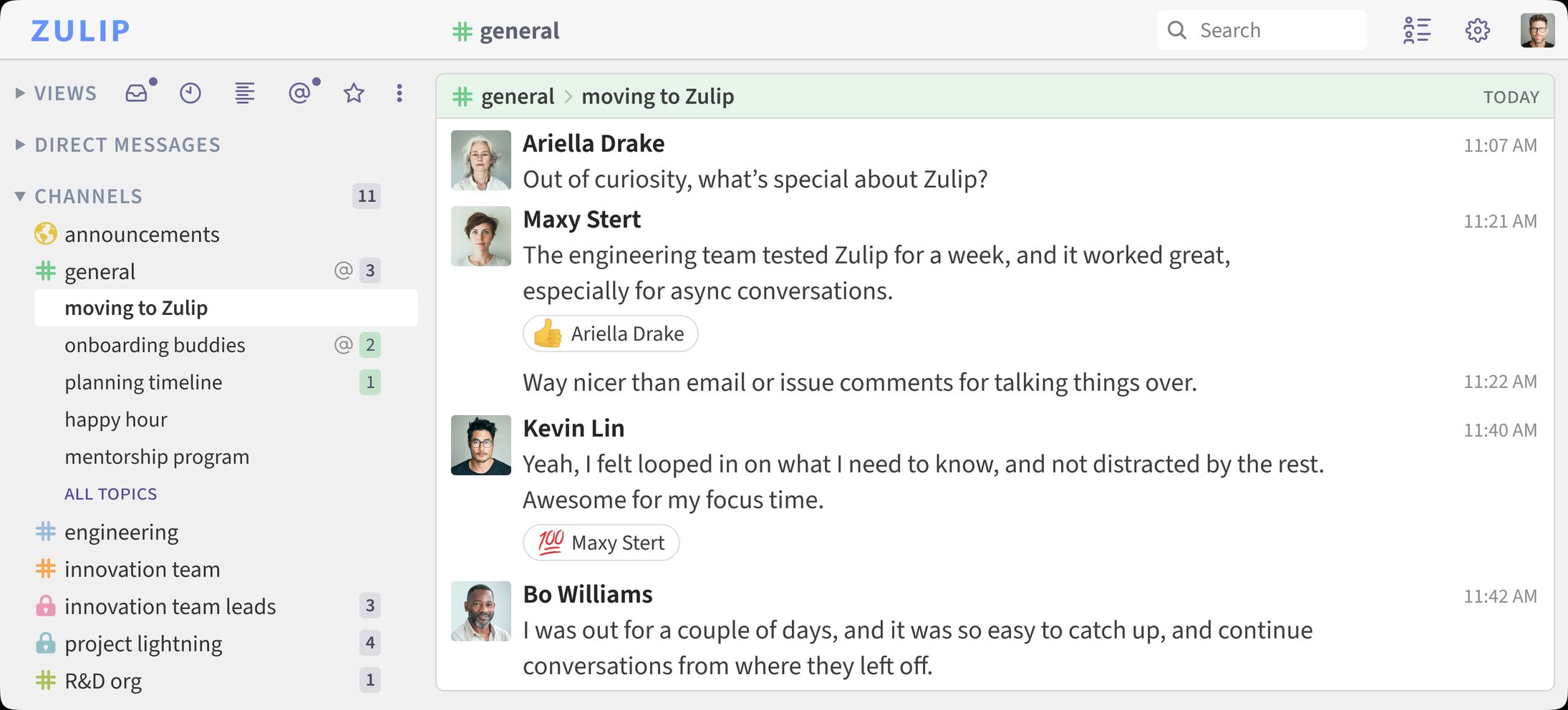 Zulip as the 9th Communication Tool for Agencies