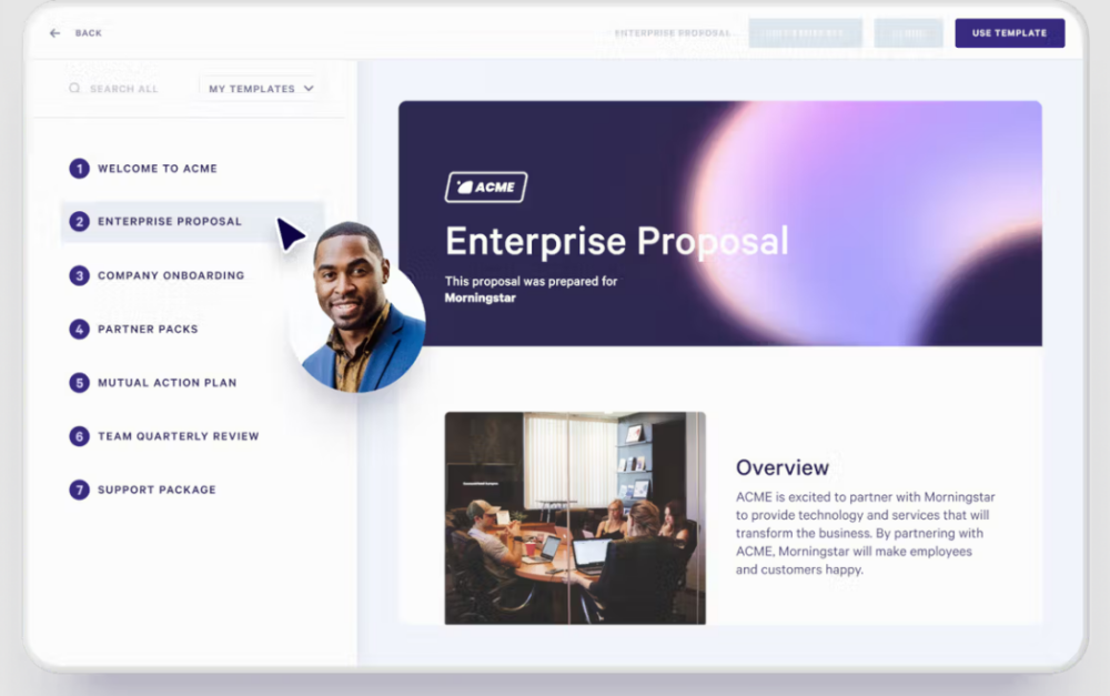 An Image Showing Qwilr as an AI Tool for Consultants