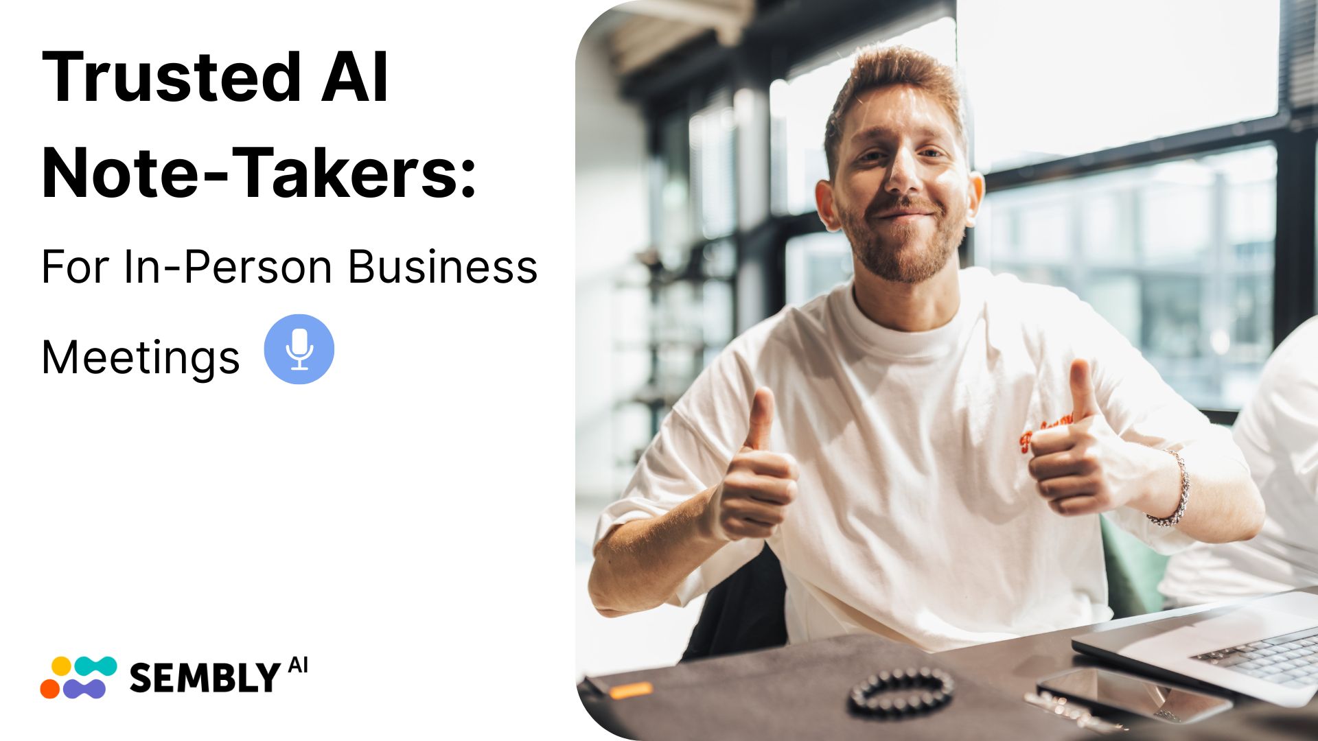 An Image Banner for the Article about Trusted AI Note-Takers for In-Person Meetings