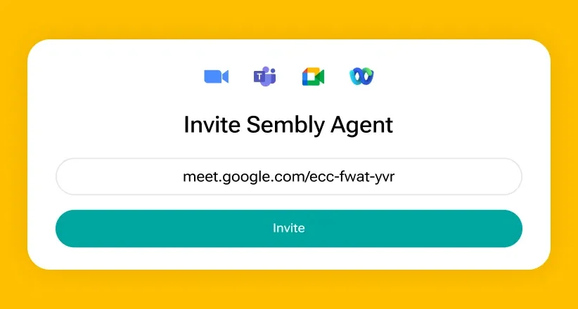 Agent Access - Invite Sembly anytime to ongoing calls; it connects with all major platforms.