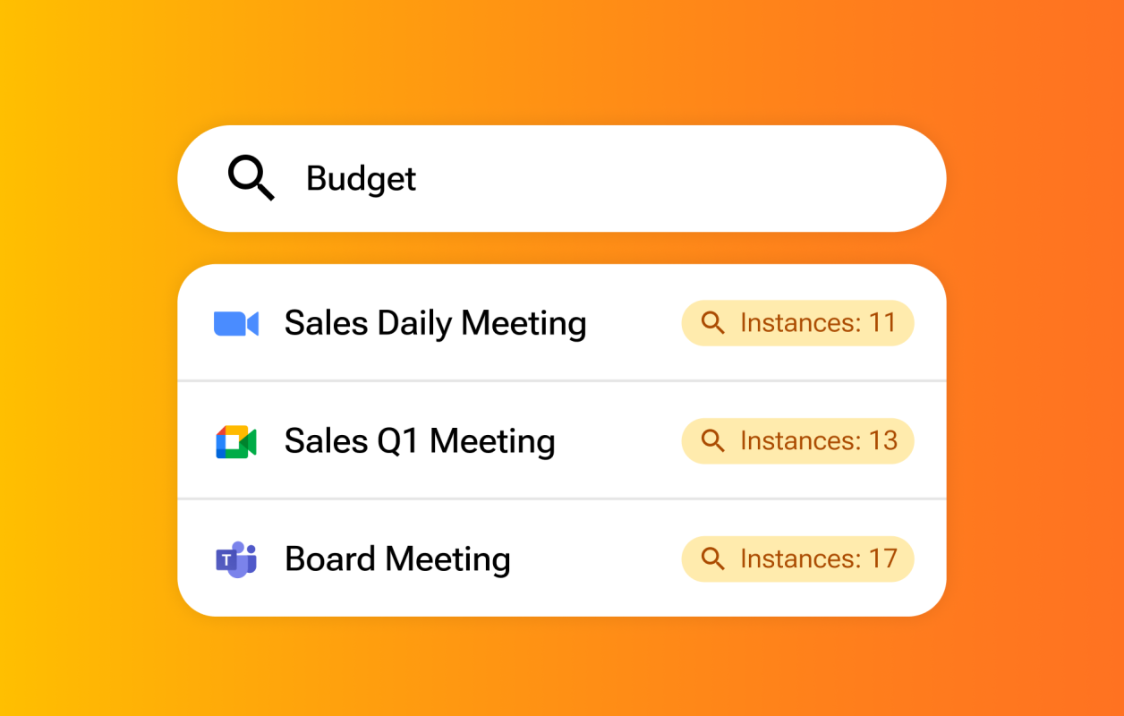 Get more out of your meetings meetings - Advanced search​